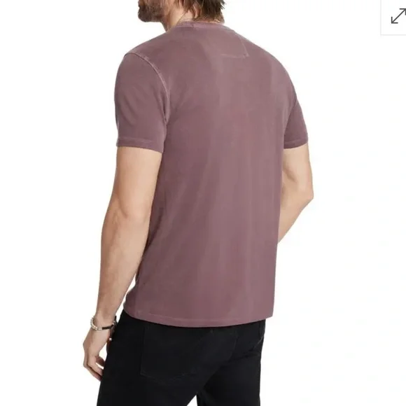 John Varvatos Beaded Skull Graphic T-Shirt Mauvewood Cotton Crewneck Sz S - Picture 9 of 12